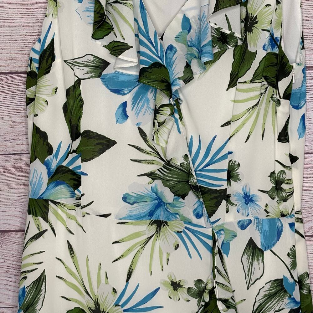 Banana Republic Floral Tropical Flutter Flowy Breezy Maxi Dress Size 10 Tall - Picture 9 of 13